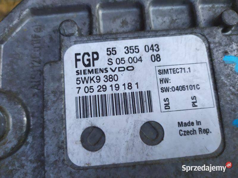 STEROWNIK SILNIKA KOMPUTER OPEL MERIVA 16 16V Gliwice