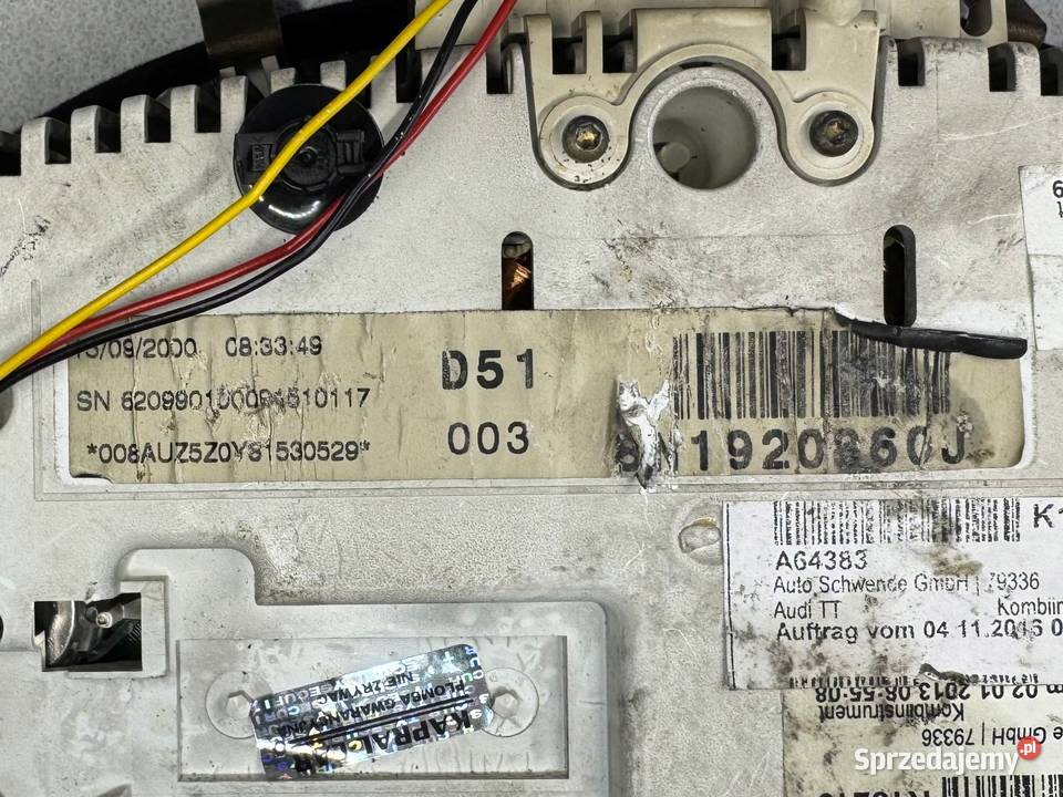 LICZNIK ZEGARY PRĘDKOŚCIOMIERZ AUDI TT 18 T N8 Warszawa