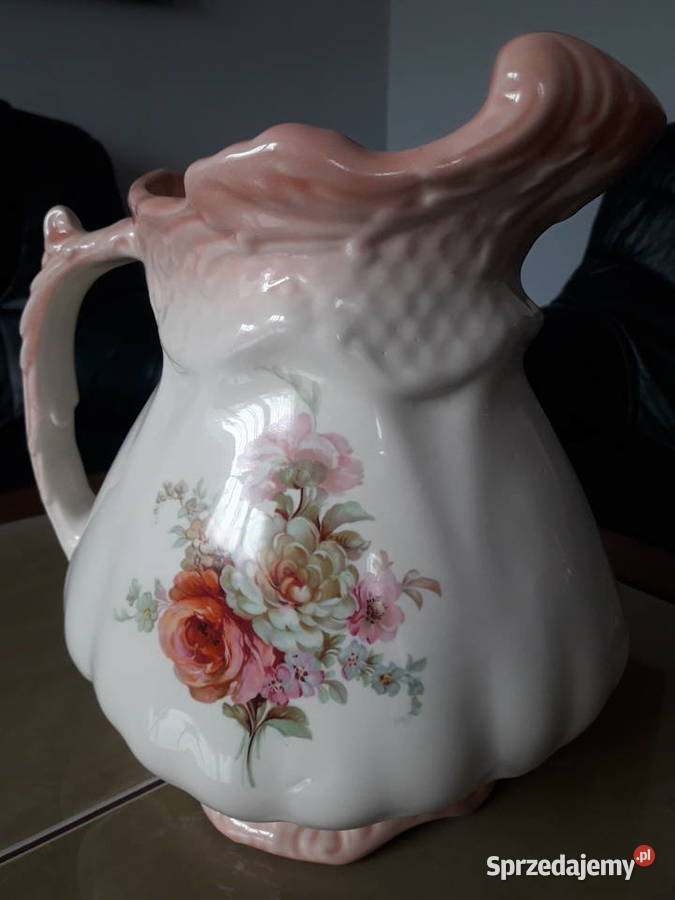 Duży ceramiczny dzban w stylu wiktoriańskim Janów Lubelski