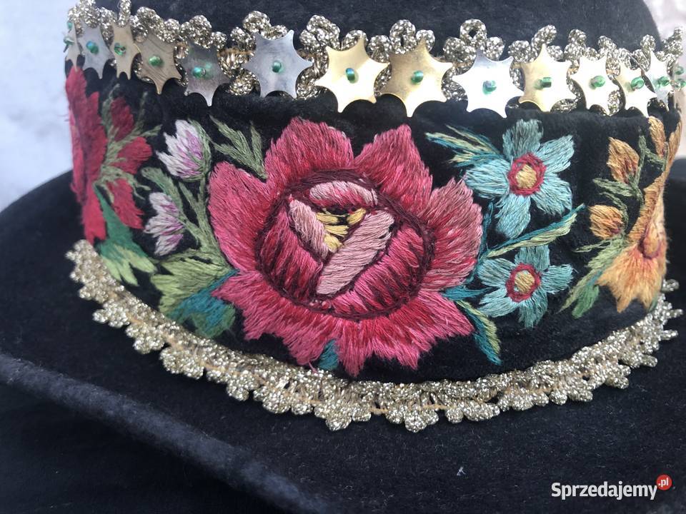 Kapelusz Łowicki zabytkowy Stroj Łowicki Rękodzieło Łowicz sprzedam