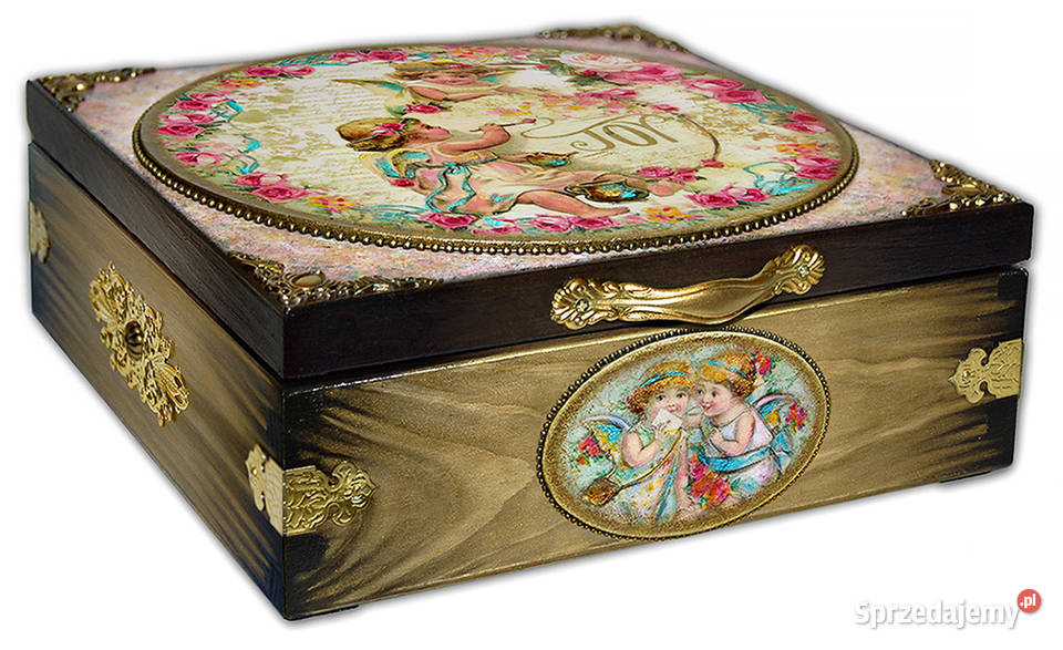 duża SZKATUŁKA pudełko drewniane 9 przegródek Bydgoszcz sprzedam