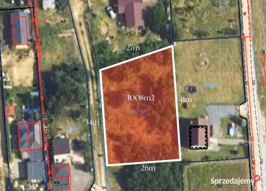 Działka budowlana 1000m2 Nowe Grochale