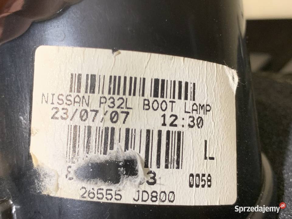 Lampa lewa tylna 89071063 NISSAN QASHQAI 1 I małopolskie Barwałd Dolny sprzedam