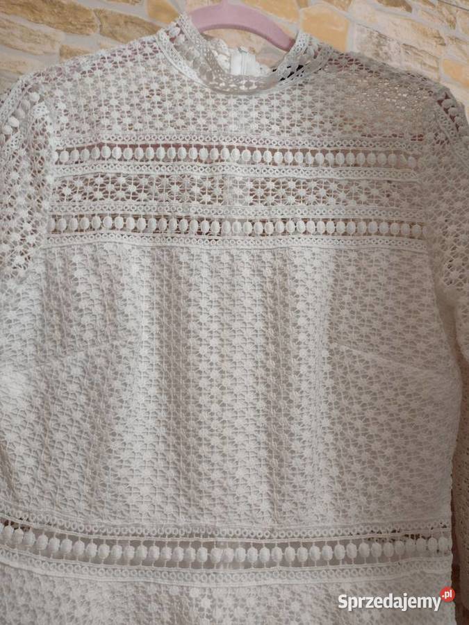 38M Biała sukienka koronkowahaftowana z Londynu Kraków