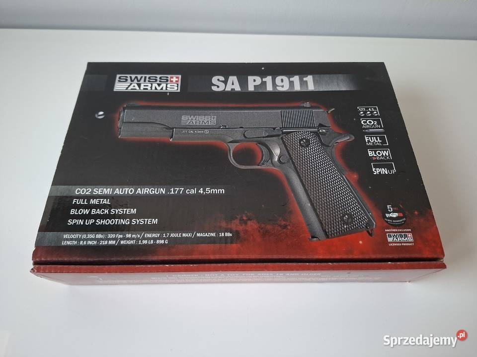Wiatrówka CyberGun Swiss Arms P1911 Blow Back 45 Radom