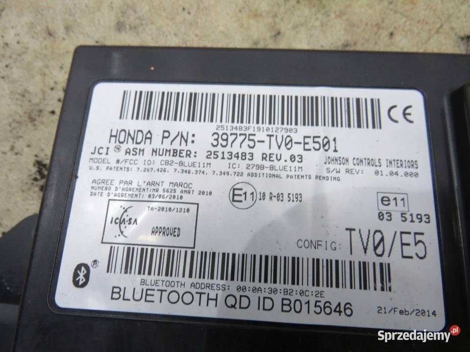 MODUŁ BLUETOOTH CIVIC IX 39775TV0E501