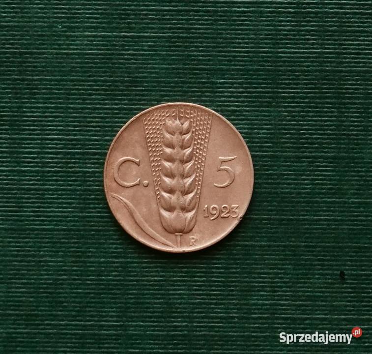 Włochy 5 centesimi 1923r śląskie Gliwice