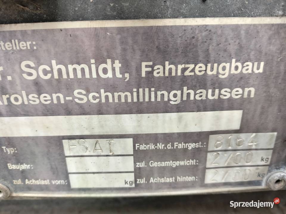 Przyczepa laweta SCHMIDT DMC2700 Lawety Dukla