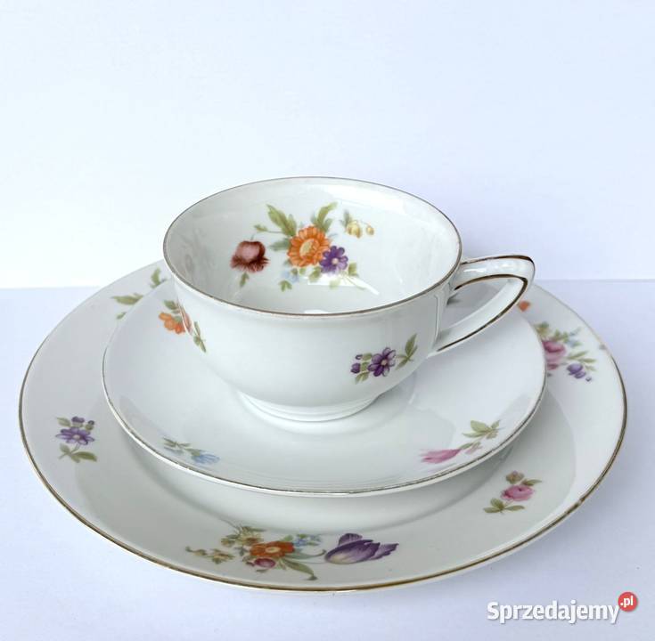 Trio porcelanowe Retsch Bavaria Zestaw małopolskie Kraków