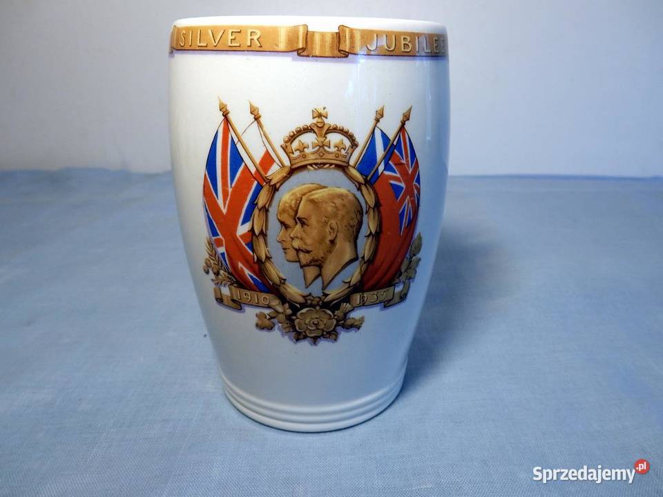 GEORGE V na Króla Anglii Jubileusz 1910 1935 Porcelana i szkło Piła