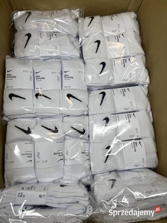 Nike Wysokie Białe Skarpety 3 pak biały Opole