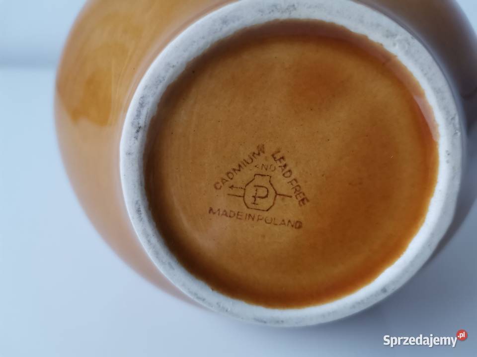 Stary wazon z Różą porcelt Pruszków design PRL śląskie