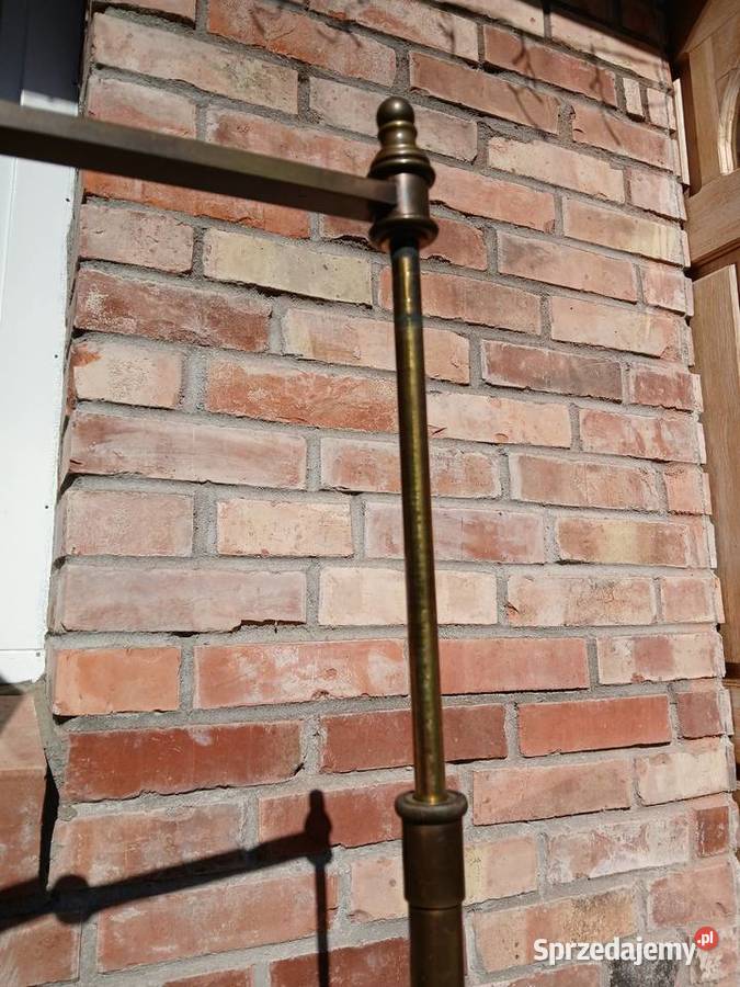 Lampa Podłogowa do czytania regulowana mosiężna Lampy podłogowe