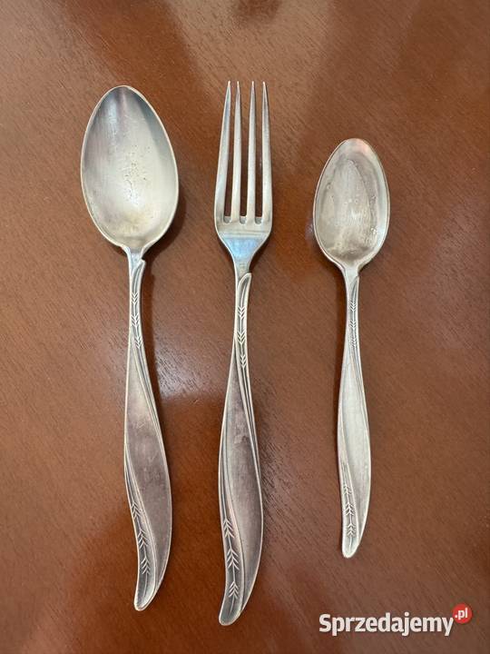 Antyki sztućce fraget srebrne 3 sztuki PRL lata Antyki Częstochowa sprzedam