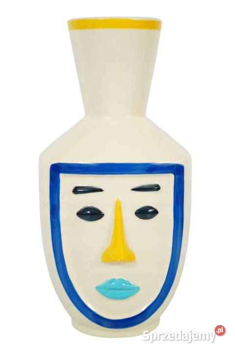 Porcelanowy wazon żardiniera Vallauris 1960 Gizałki