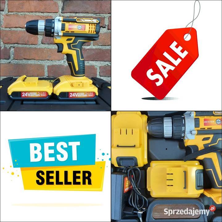 Wkrętarka żółta Wiertarki i wkrętarki Szczecin sprzedam