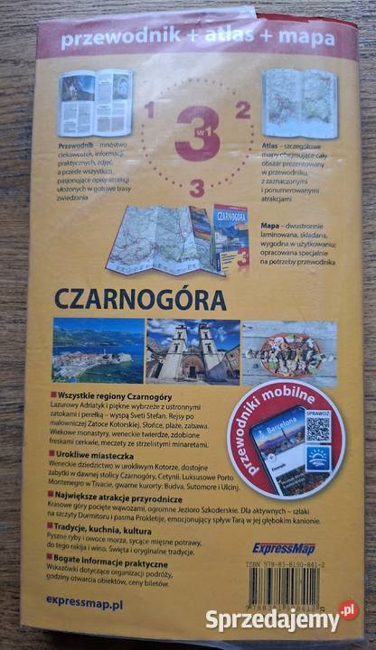 Czarnogóra 3 w 1 mapa Kraków