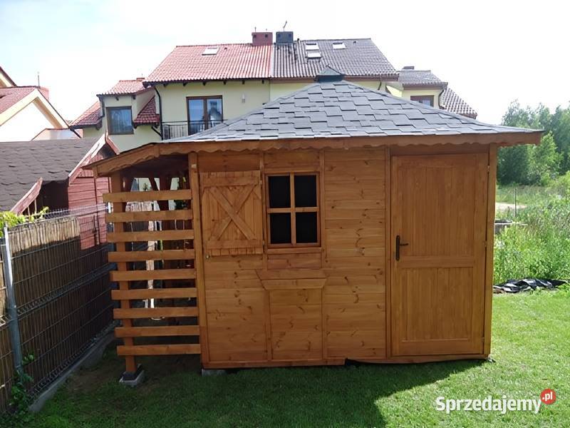 DOMEK ZEBRA OGRODOWY DACH CZTEROSPADOWY Parzymiechy