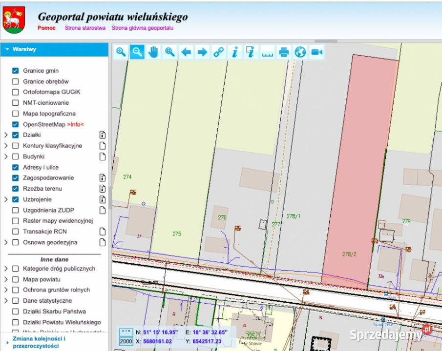 Działka budowlana 20 arów UZBROJONA Staw gm 2000m2 łódzkie Czarnożyły