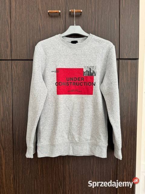 Bluza męska HM z nadrukiem XS szara casual Rozmiar XS Częstochowa sprzedam