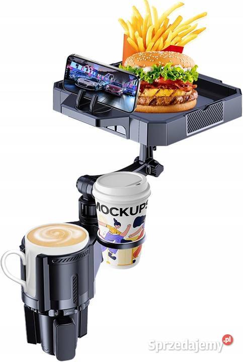 UCHWYT NA NAPOJE KUBKI TELEFON DO AUTA 4 w 1 Myszyniec