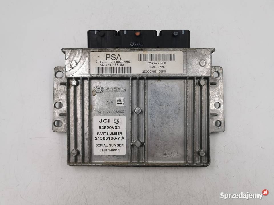 Sterownik Silnika Citroen C2 14 KFV 9657018380 Części Wyszków