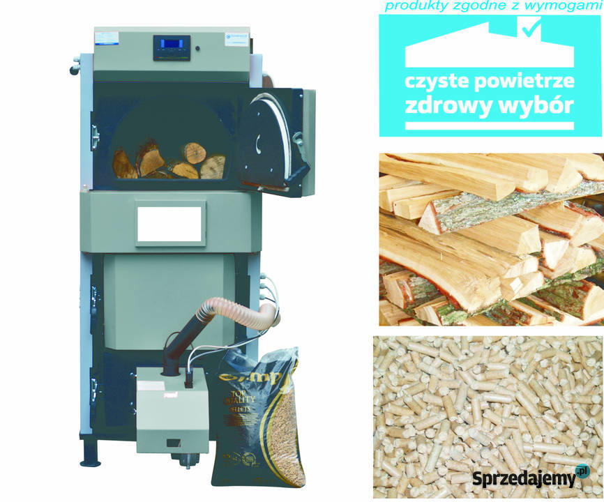 Kocioł piec kombi pellet drewno 5 klasy premium stal małopolskie