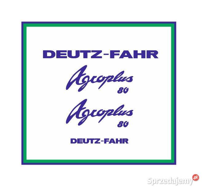 Naklejki DeutzFahr Agroplus 80 Ciągnik Traktor Kędzierzyn-Koźle