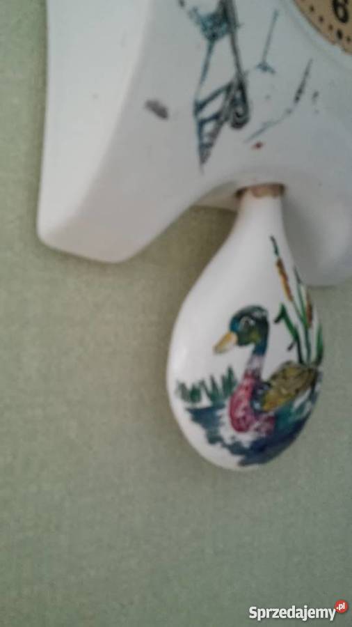 zegar ceramiczny malowany ręcznie