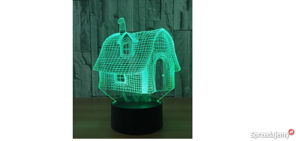 Lampka nocna LED 3 D domek zamek Pozostałe Bukowa