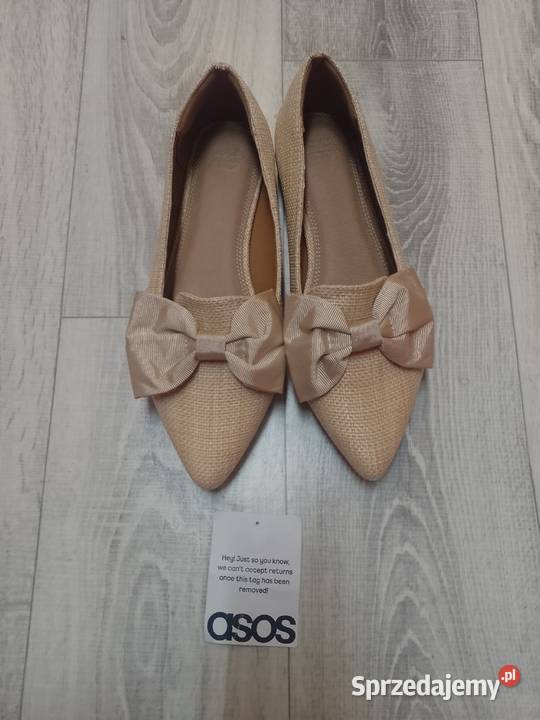 41 ASOS Beżowe Baleriny mokasyny letnie z sprzedam