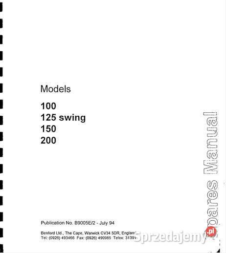 Benford 100 150 200 125 Swing katalog części Kielce