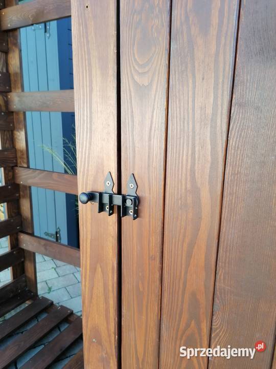 Szopa na opał Drewutnia z domkiem na narzędzia Architektura ogrodowa Warszawa