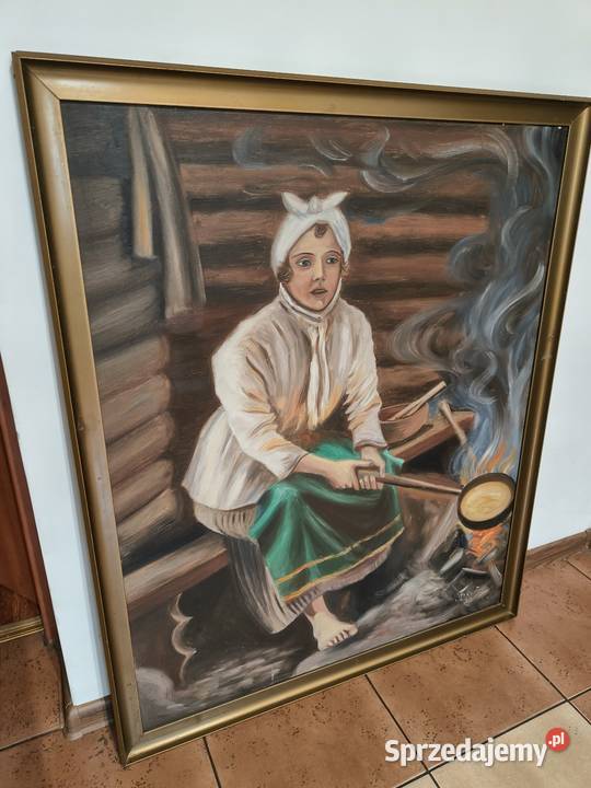 Sprzedam stary duży sygnowany obraz Bytom