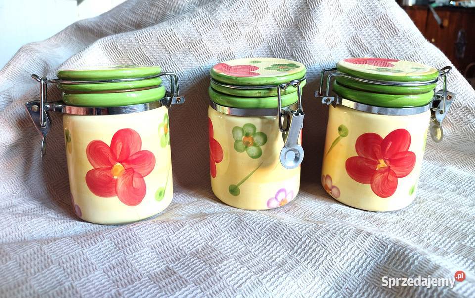 Ceramiczne pojemniki kuchenne z zapięciem