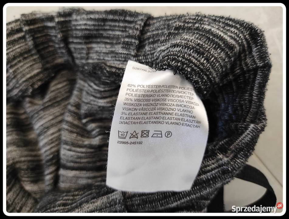 CA Szare legginsy 40 L z kieszeniami szary/srebrny