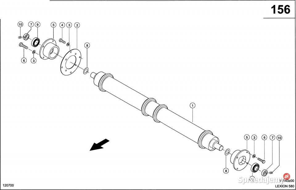 Claas Lexion 580 WALEC PODPOROWY 0007675850 Jastrzębniki sprzedam