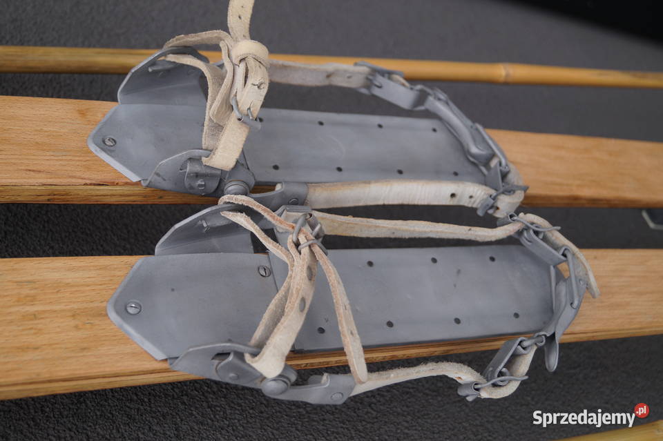 Stare narty jesionowo hikorowe 190 kijki Pruchnik