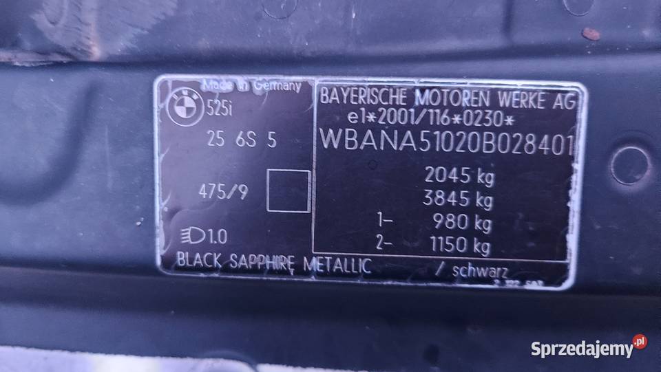 Bmw e60 525 na części osobowe Bliżyn