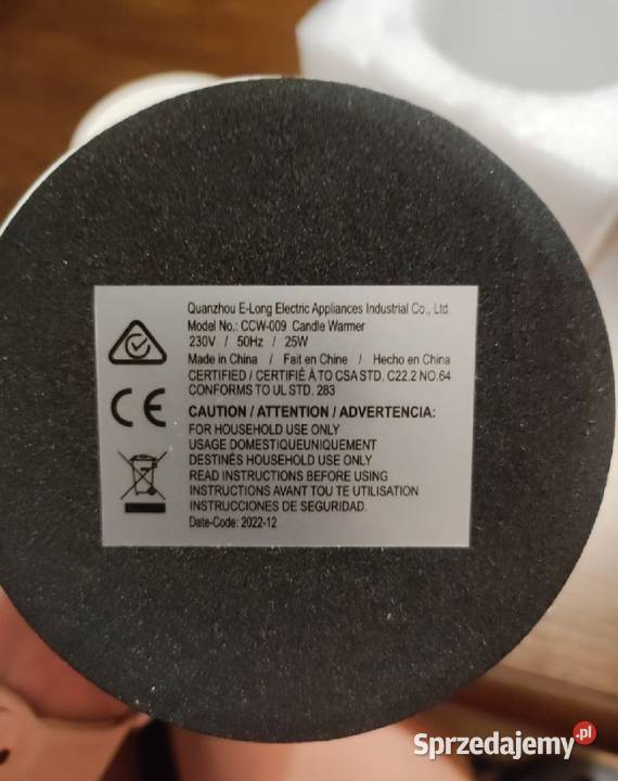 Elektryczny ceramiczny podgrzewacz na wosk Osiek Mały