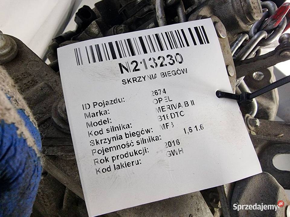 SKRZYNIA BIEGÓW OPEL MERIVA B II M32 16 CDTI Lipno