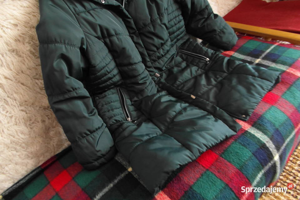 Kurtka zimowa dłuższa pikowana 46 zielona Rozmiar 46 Warszawa