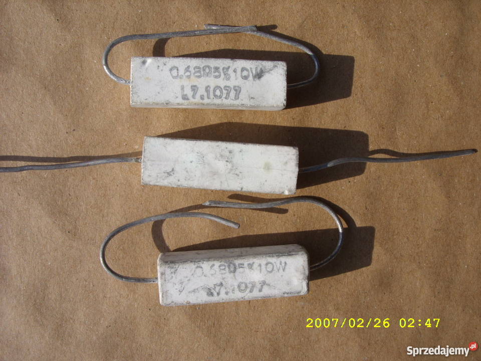 Rezystory drutowe 10 W 068 Omanieuzywane