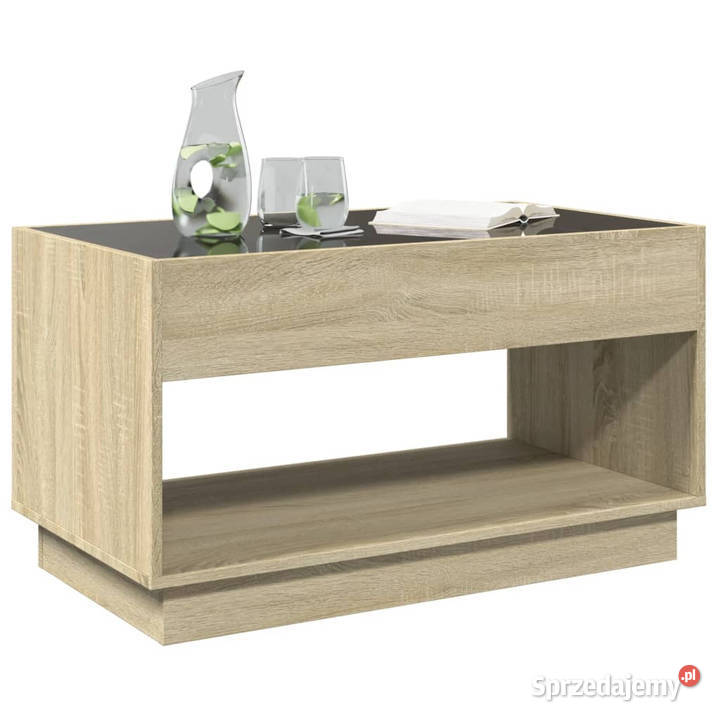 Stolik kawowy z LED Infinity dąb sonoma 90x50x50 Warszawa