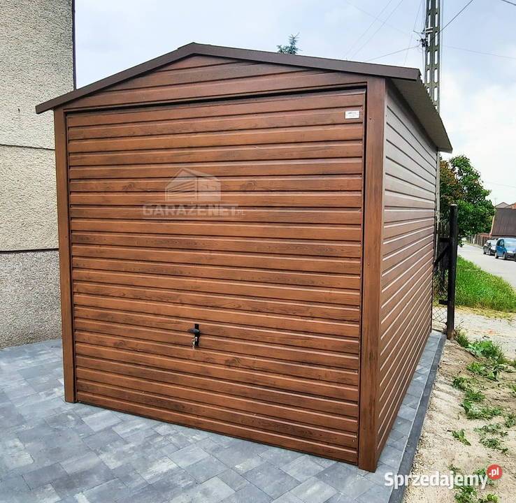 GARAŻ BLASZANY 3m x 5m DWUSPAD BRAMA UCHYLNA