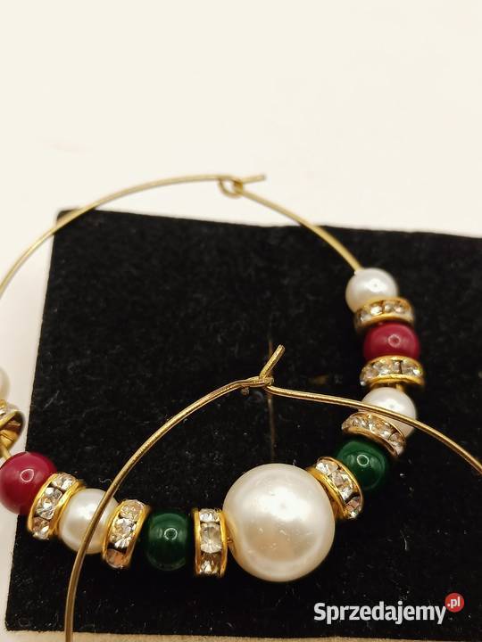 BIŻUTERIA KOLCZYKI DELIKATNE BŁYSZCZĄCE KOŁA Z lubelskie Zamość