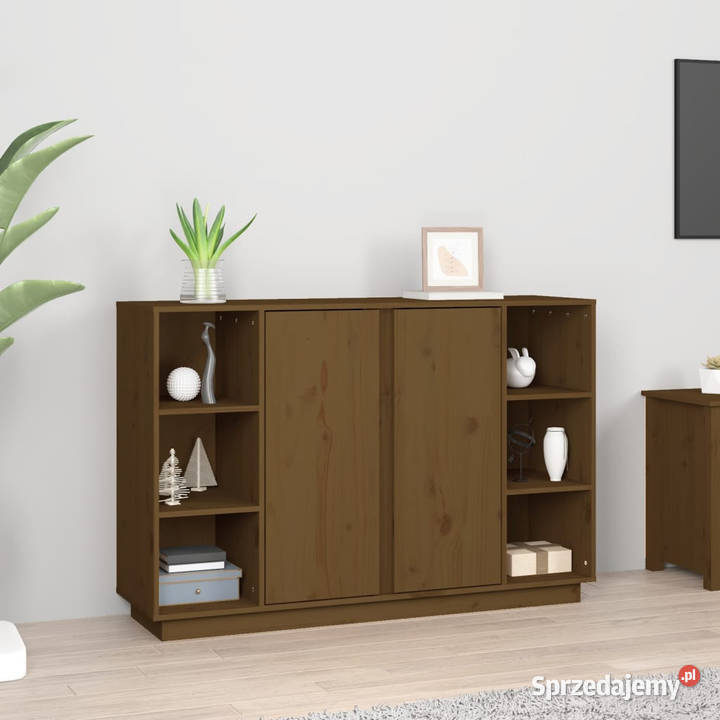 Szafka miodowy brąz 120x35x80 lite drewno Warszawa