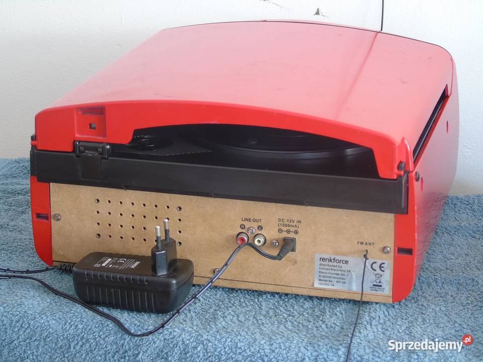 Gramofon z radiem USB SD mp3 AUX i głośniki podkarpackie