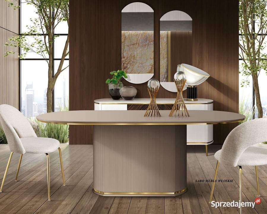 Nowoczesny stół owalny Margaret nierozkładany Przemyśl