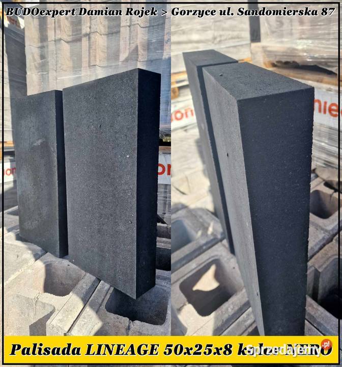 Palisada gładka betonowa Forbet Lineage 50x25x8 Gorzyce
